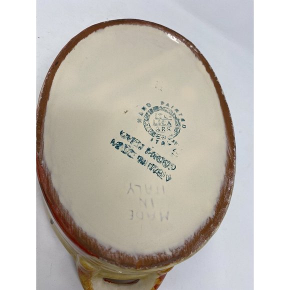 Italica Ars Pottery Italy Hand Painted Oval Casserole Dish Tuscany Scene - Picture 5 of 7